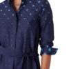 Rochie-cămașă din mătase cu imprimeu degradé Rochie-cămașă din mătase cu imprimeu degradé