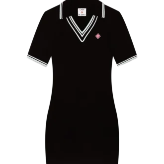 Rochie de tricot polo din viscoză cu decolteu în V