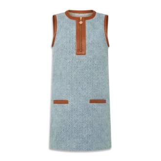 Rochie din denim cu monogramă