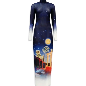 Rochie din plasă Midnight Acropolis