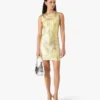 Rochie mini cu imprimeu galben Rochie mini cu imprimeu galben