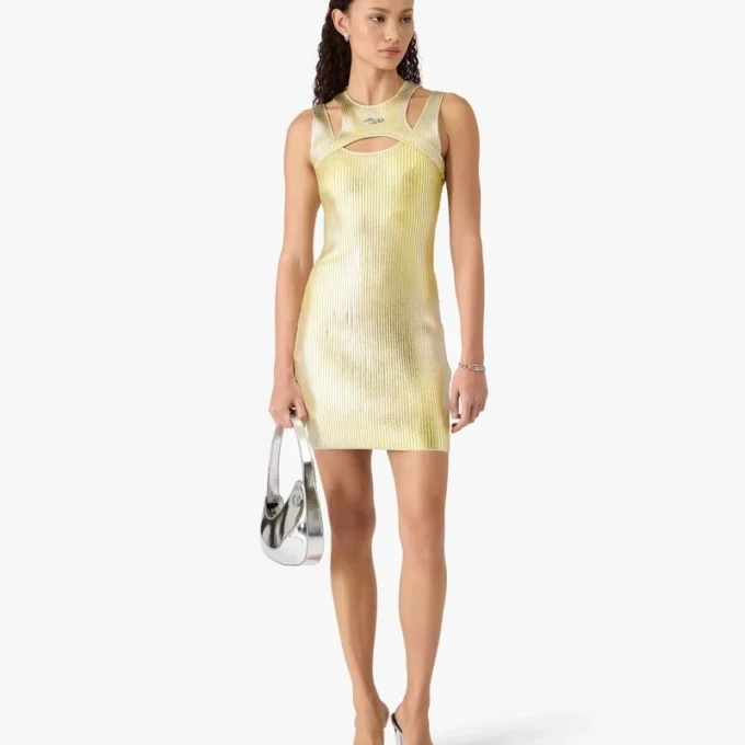 Rochie mini cu imprimeu galben Rochie mini cu imprimeu galben