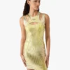 Rochie mini cu imprimeu galben Rochie mini cu imprimeu galben