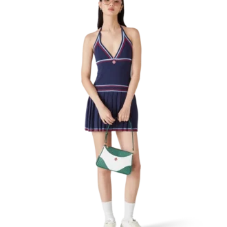 Rochie plisată cu gât halter Rochie plisată cu gât halter