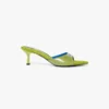 Sandale mule cu toc verde