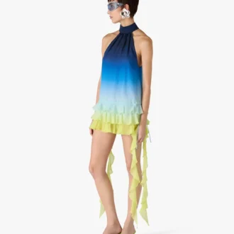 Sandale mule cu toc verde Sandale mule cu toc verde