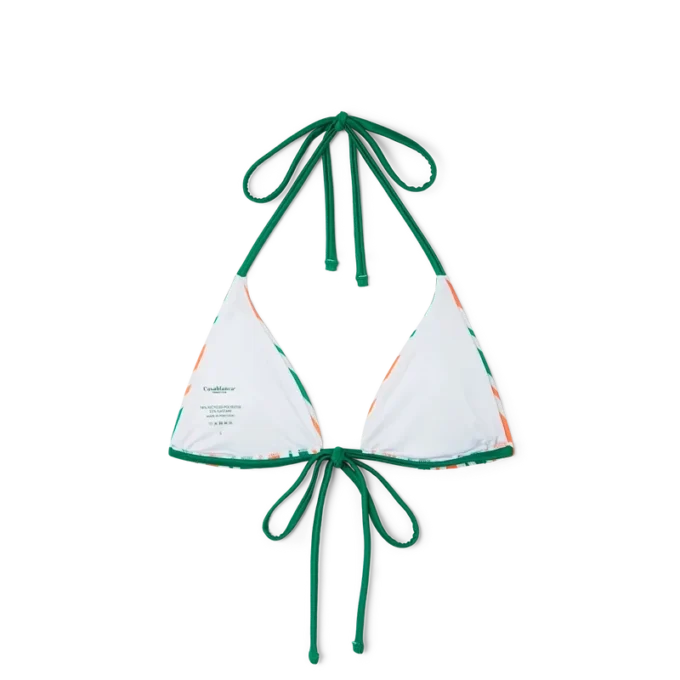 Sutien de bikini cu bretele subțiri în dungi