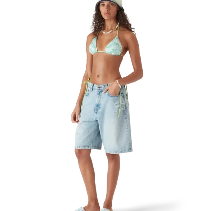 Sutien de bikini cu monogramă ondulată