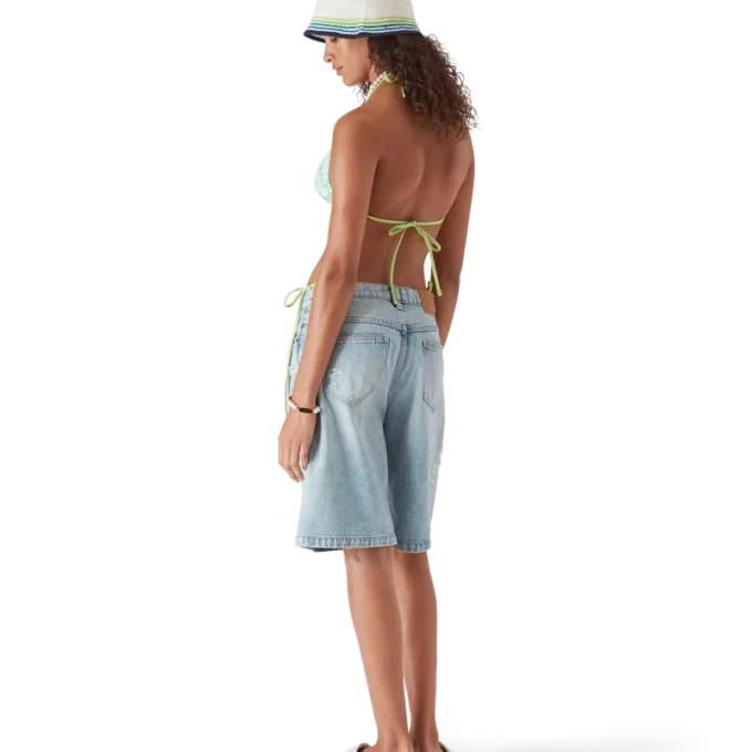 Sutien de bikini cu monogramă ondulată