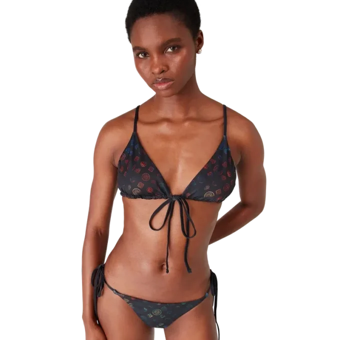 Sutien de bikini cu șnururi Monogram Sutien de bikini cu șnururi Monogram