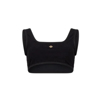 Sutien de bikini din jacquard cu monogramă