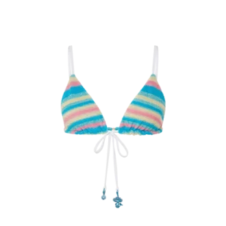 Sutien de bikini din material frotir cu dungi