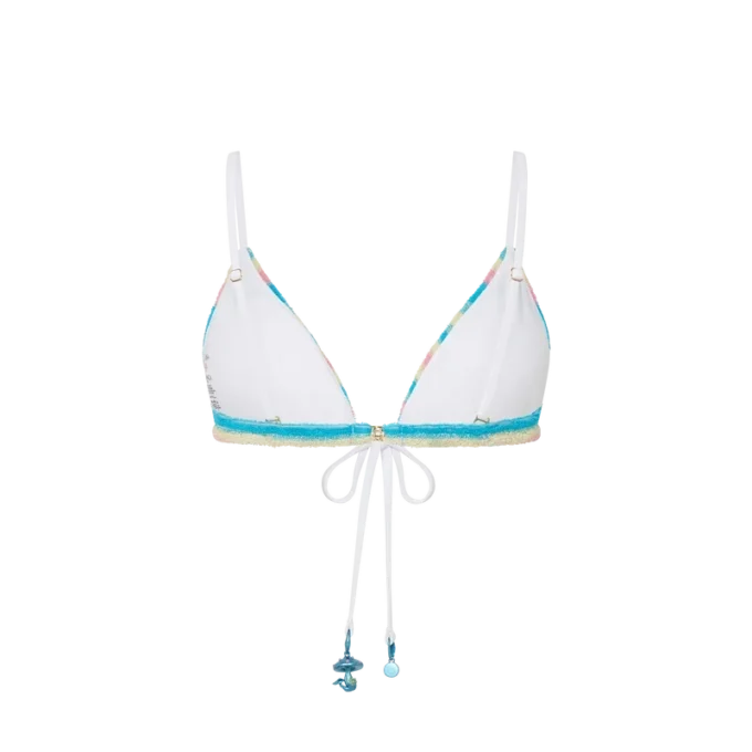 Sutien de bikini din material frotir cu dungi