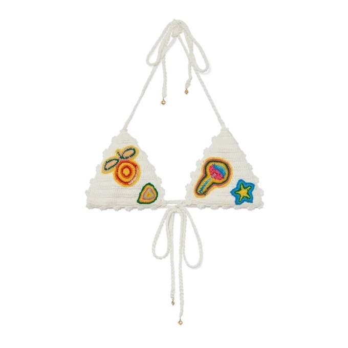 Top de bikini croșetat cu motive