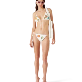 Top de bikini croșetat cu motive