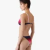 Top de bikini triunghiular cu gradient de culoare aubergine