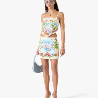 Top eșarfă din satin de mătase Better Days