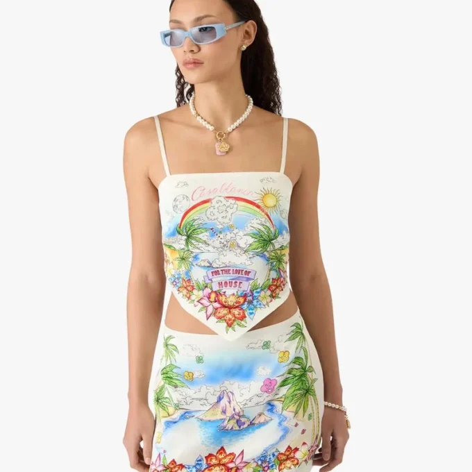 Top eșarfă din satin de mătase Better Days Top eșarfă din satin de mătase Better Days