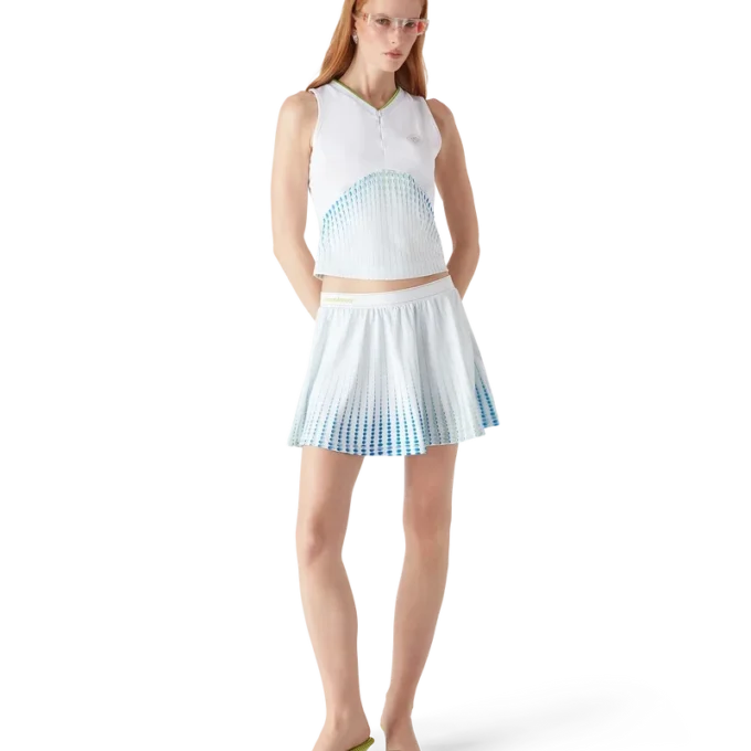 Top Racer cu imprimeu de tenis