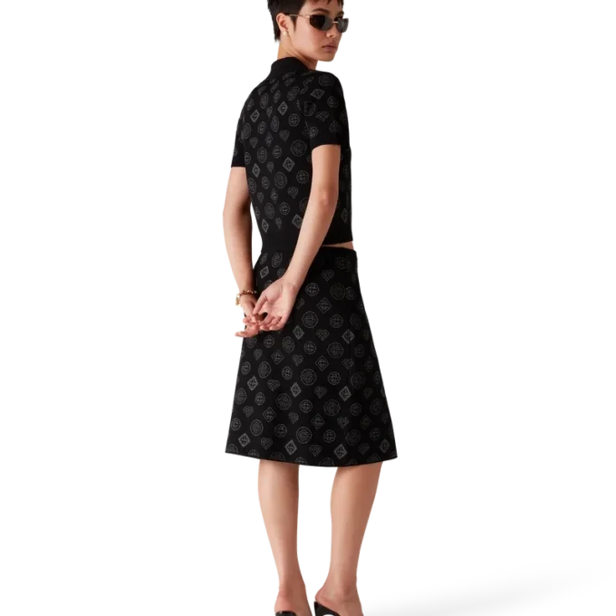 Trico de polo cu monogramă Jacquard