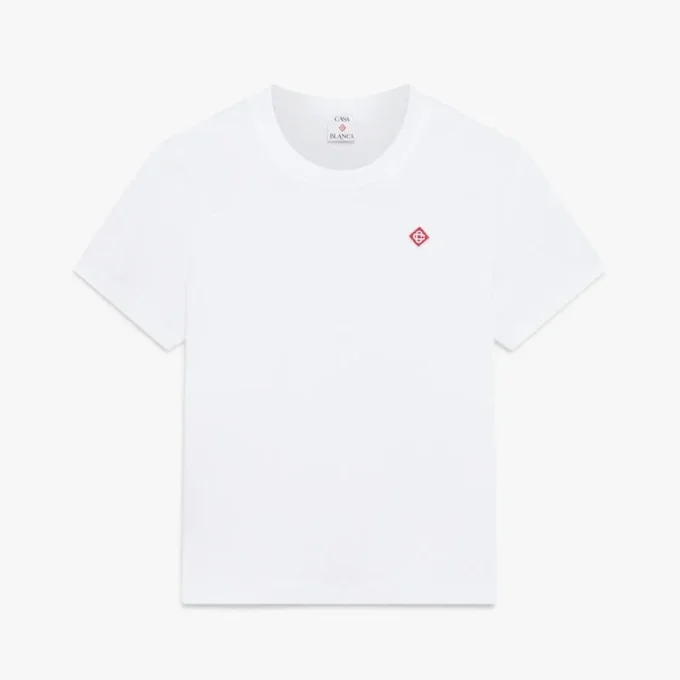 Tricou clasic cu mâneci scurte, pantaloni scurți, croială ajustată și patch brodat Tricou clasic cu mâneci scurte, pantaloni scurți, croială ajustată și patch brodat