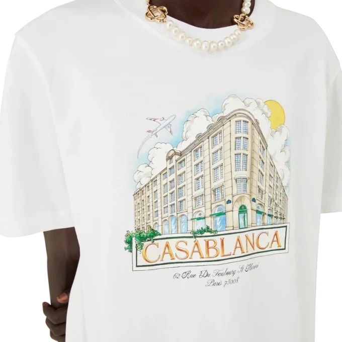 Tricou cu mânecă scurtă și imprimeu Paris Store