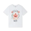 Tricou cu mânecă scurtă și logo Casa Way Orchid