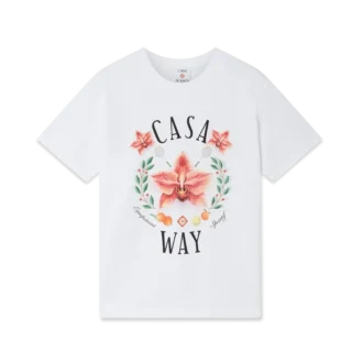 Tricou cu mânecă scurtă și logo Casa Way Orchid