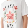 Tricou cu mânecă scurtă și logo Casa Way Orchid