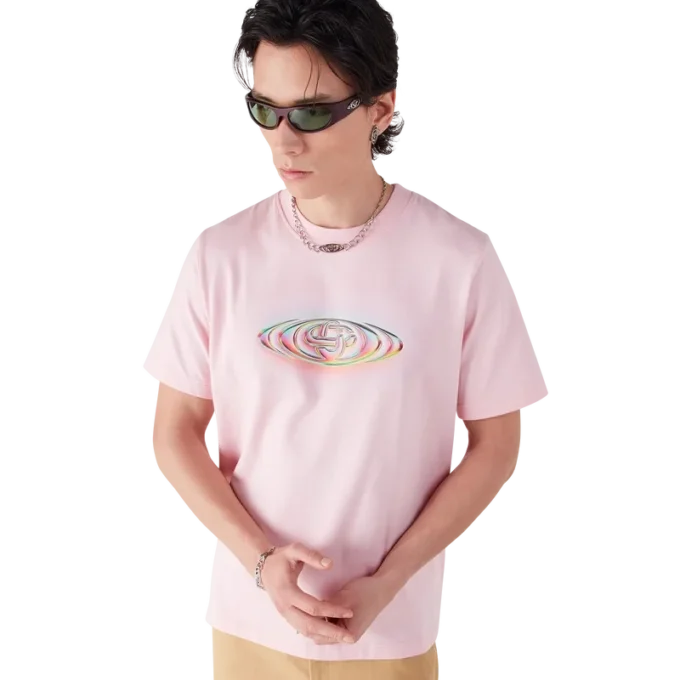 Tricou cu mânecă scurtă și logo Glass