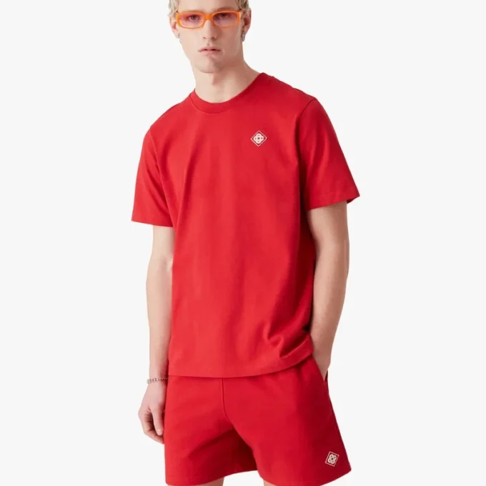 Tricou cu mânecă scurtă și logo Red Diamond