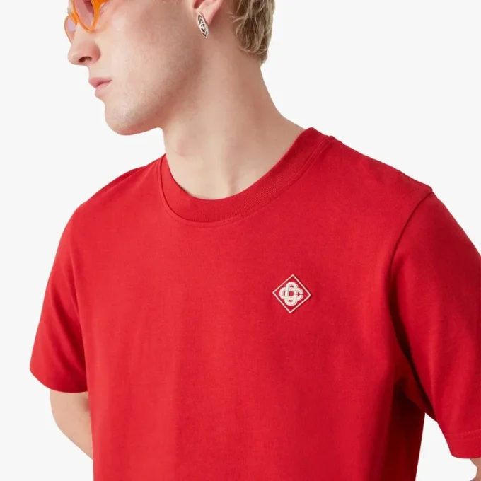 Tricou cu mânecă scurtă și logo Red Diamond
