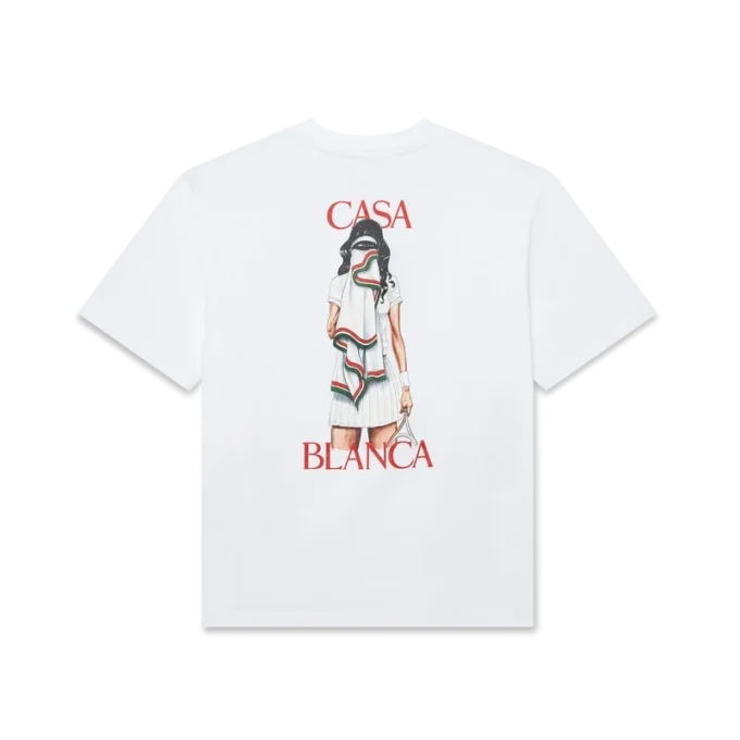 Tricou cu mânecă scurtă Tennis Girl în pantaloni scurți