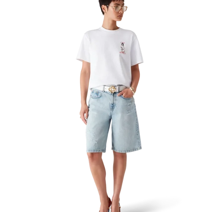 Tricou cu mânecă scurtă Tennis Girl în pantaloni scurți