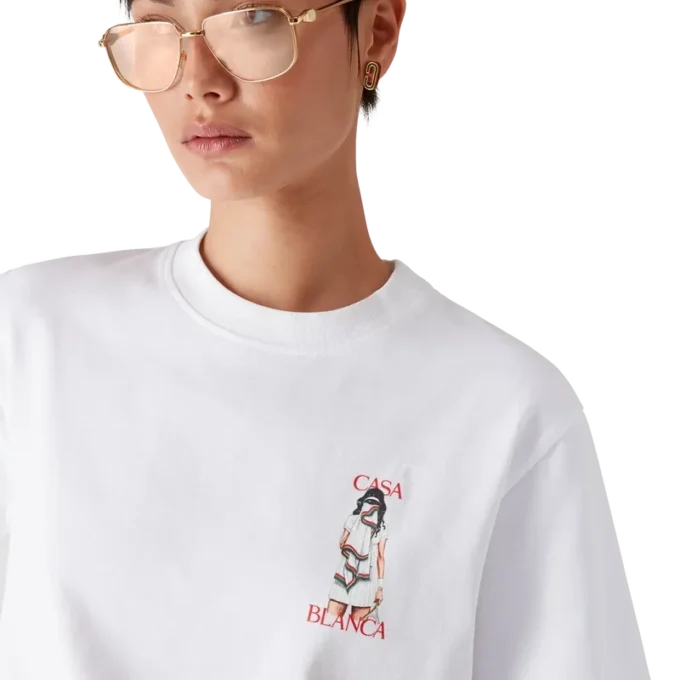 Tricou cu mânecă scurtă Tennis Girl în pantaloni scurți