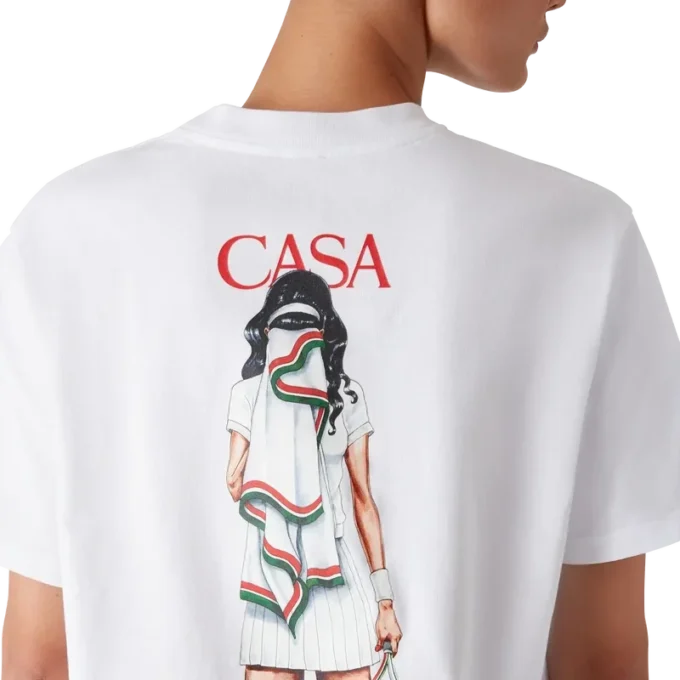 Tricou cu mânecă scurtă Tennis Girl în pantaloni scurți