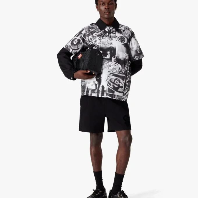 Tricou cu mâneci scurte din plasă Rave Collage