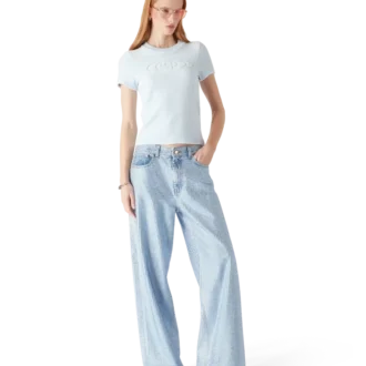 Tricou cu mâneci scurte din velur pentru femei