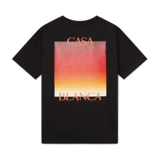 Tricou cu mâneci scurte Gradient Square în dungi de pantaloni scurți