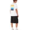 Tricou cu mâneci scurte Gradient Square în dungi de pantaloni scurți