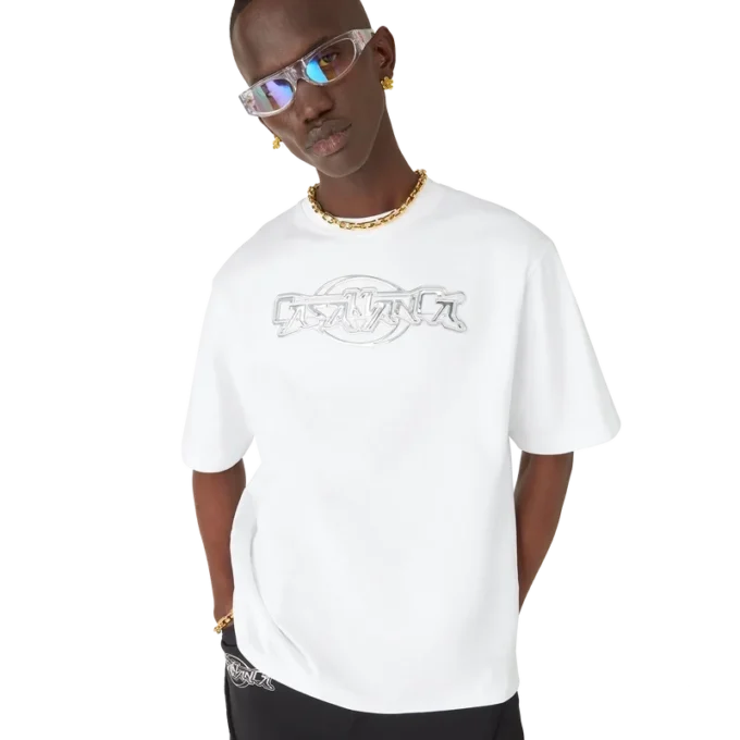 Tricou cu mâneci scurte și croi oversized Casablanca Chrome