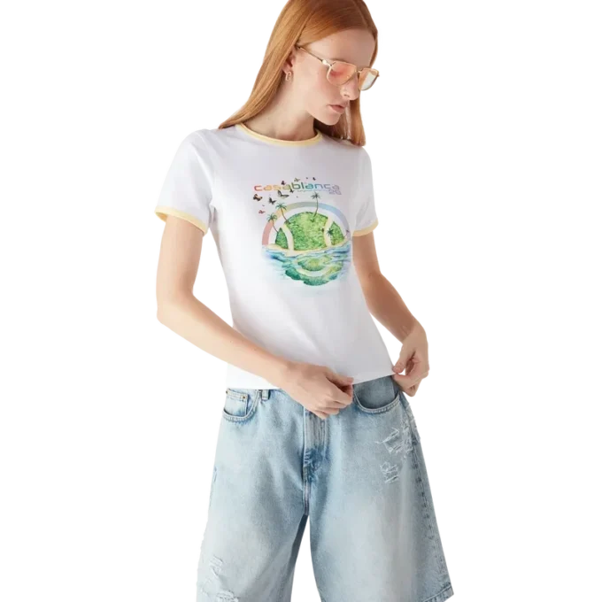 Tricou cu mâneci scurte și guler în formă de U Beyond Destiny Tricou cu mâneci scurte și guler în formă de U Beyond Destiny