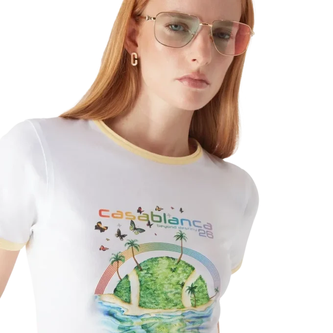 Tricou cu mâneci scurte și guler în formă de U Beyond Destiny Tricou cu mâneci scurte și guler în formă de U Beyond Destiny