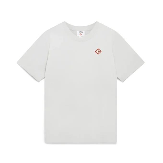 Tricou cu mâneci scurte și logo diamant gri Tricou cu mâneci scurte și logo diamant gri