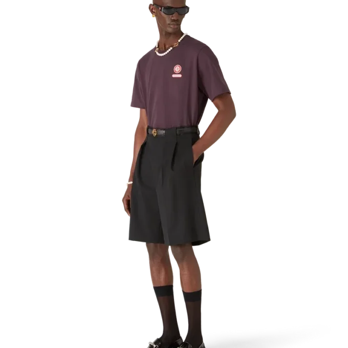 Tricou cu mâneci scurte și patch cu logo