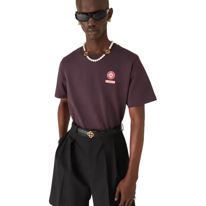 Tricou cu mâneci scurte și patch cu logo