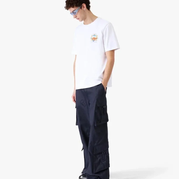 Tricou cu mâneci scurte White Flower Court Icon