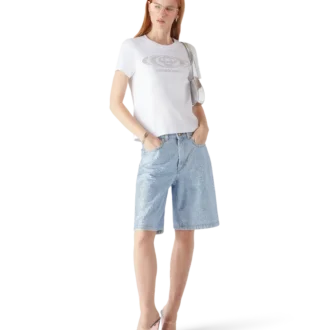 Tricou cu pantaloni scurți și logo Crystal Warped