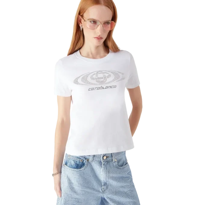 Tricou cu pantaloni scurți și logo Crystal Warped