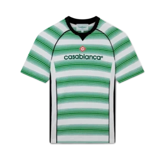 Tricou de fotbal cu panouri cu dungi degradate